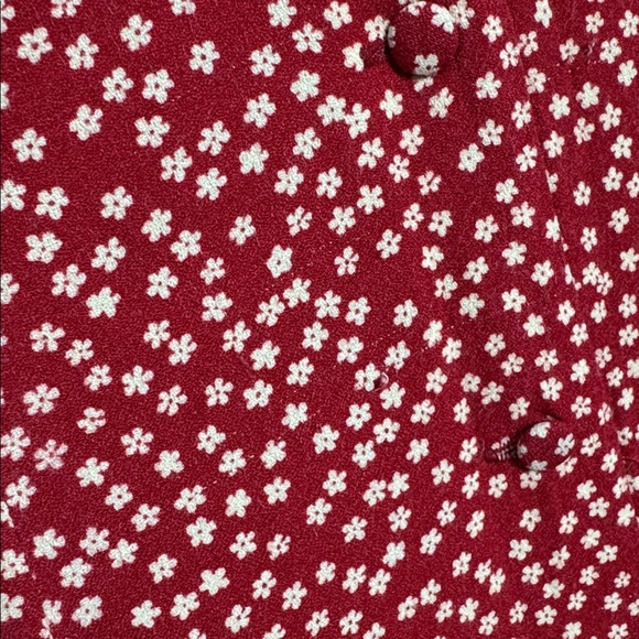 Reformation Locklin Midi Dress Dakota Red Ditsy Floral Size 2 - Picture 8 of 16